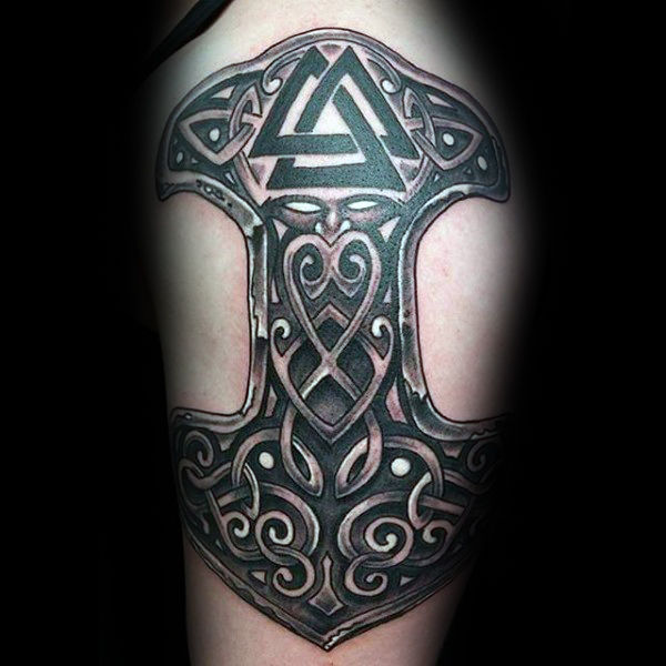 mjolnir hammer tattoo 67