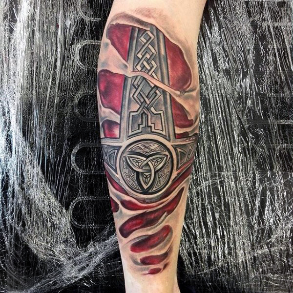 mjolnir hammer tattoo 81