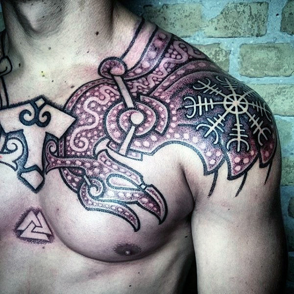 mjolnir hammer tattoo 89