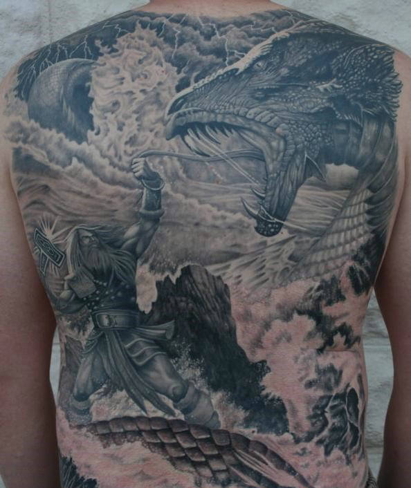 mjolnir hammer tattoo 93
