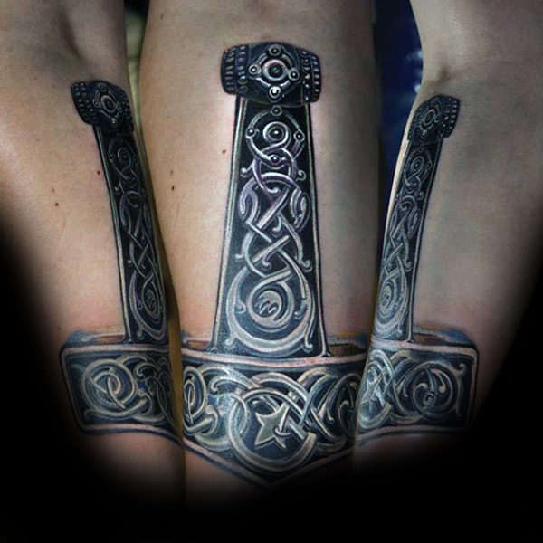 mjolnir hammer tattoo 95