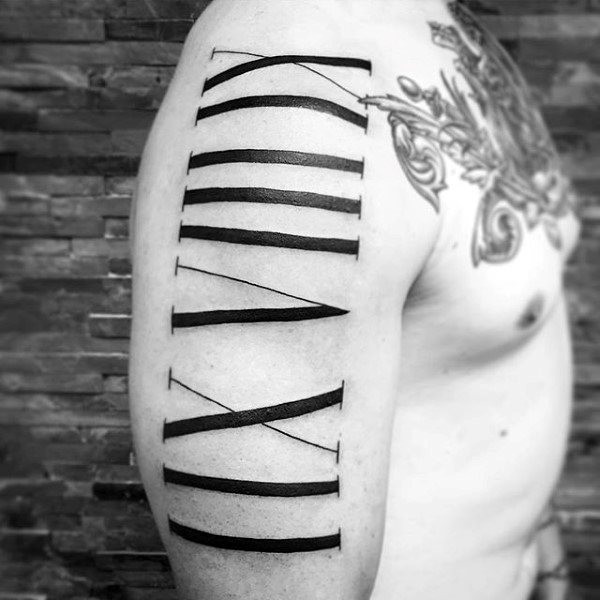 romischen Zahlen tattoo 05