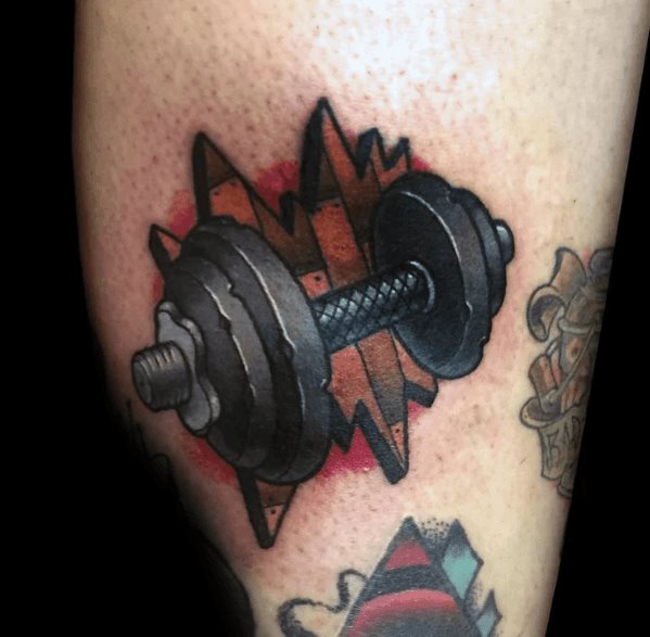 gewichts kurzhantel tattoo 05