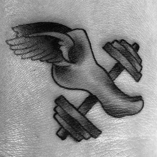 gewichts kurzhantel tattoo 17