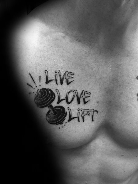 gewichts kurzhantel tattoo 19