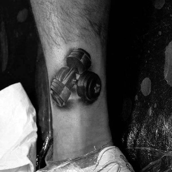 gewichts kurzhantel tattoo 35