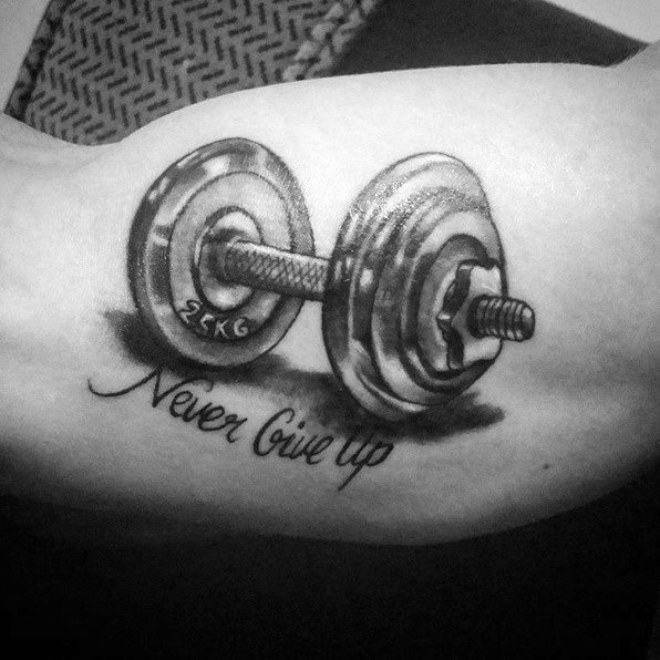 gewichts kurzhantel tattoo 37
