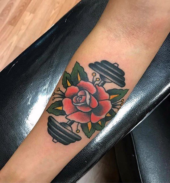 gewichts kurzhantel tattoo 49