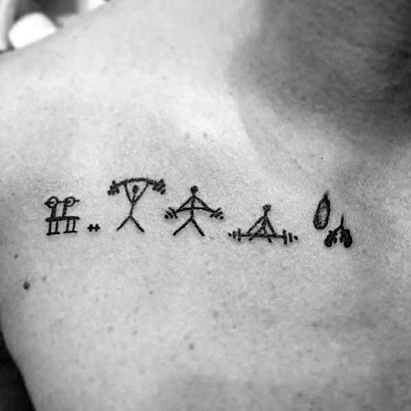 gewichts kurzhantel tattoo 55