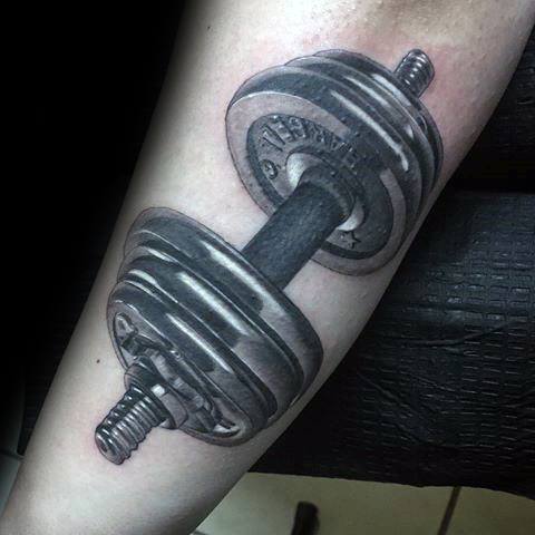 gewichts kurzhantel tattoo 67