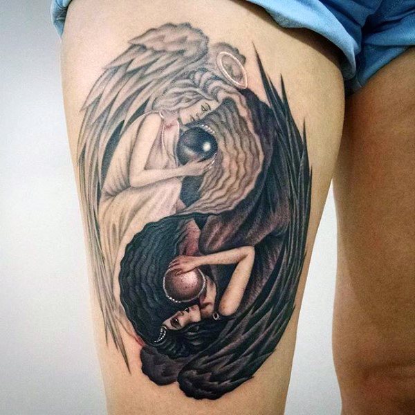 yin yang symbole tattoo 05