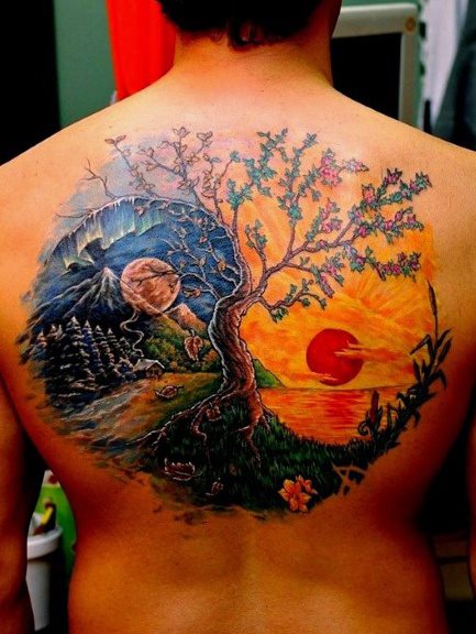 yin yang symbole tattoo 109