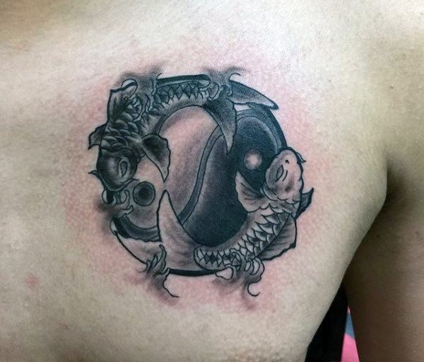 yin yang symbole tattoo 115