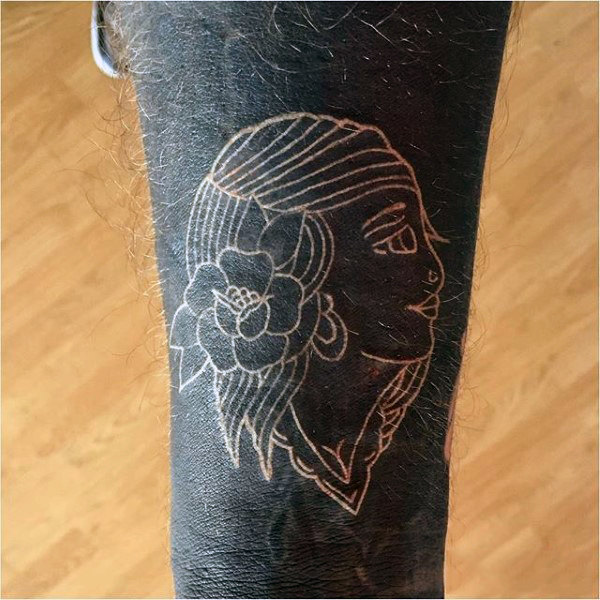 weisse farbe tattoo 07