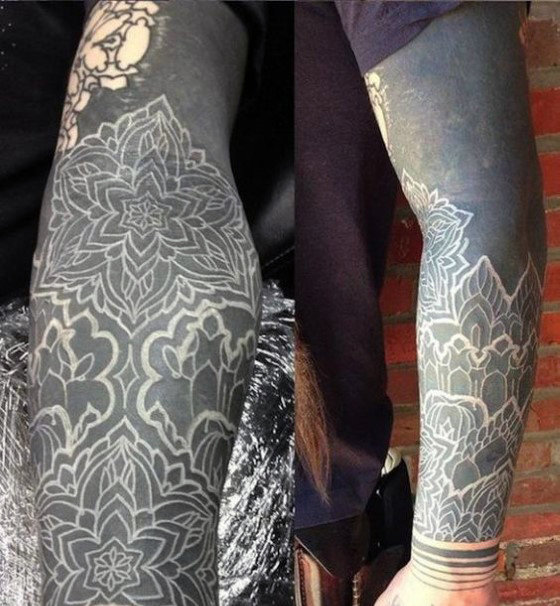 weisse farbe tattoo 159