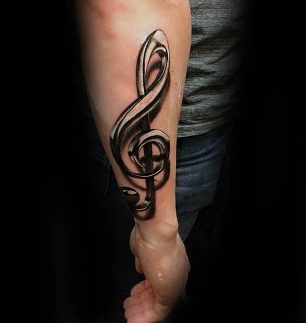 violinschlussel tattoo 05