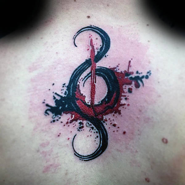 violinschlussel tattoo 09