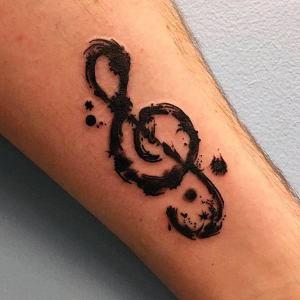 violinschlussel tattoo 103