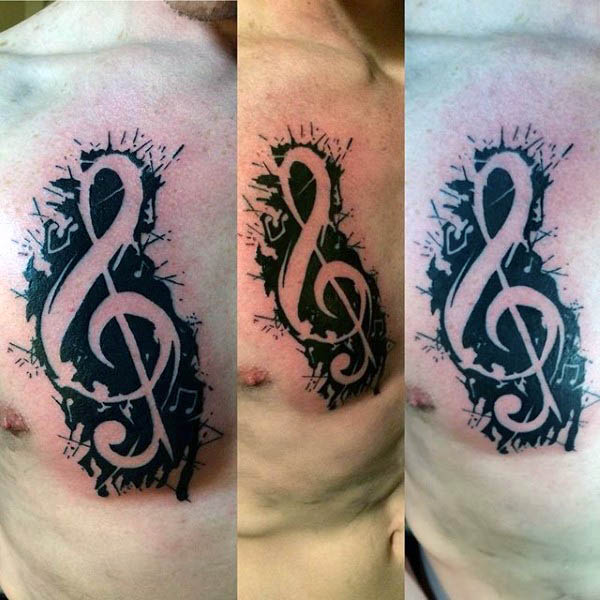 violinschlussel tattoo 11
