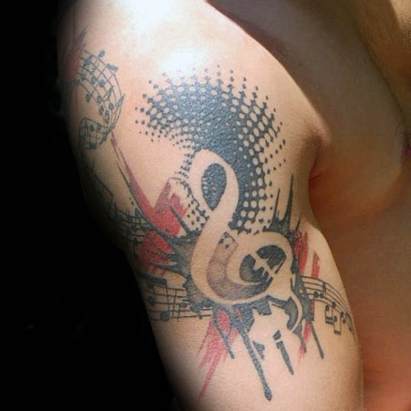 violinschlussel tattoo 111