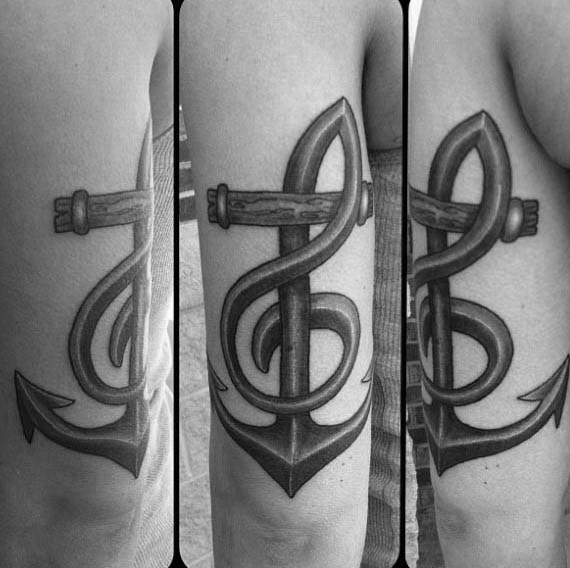 violinschlussel tattoo 121