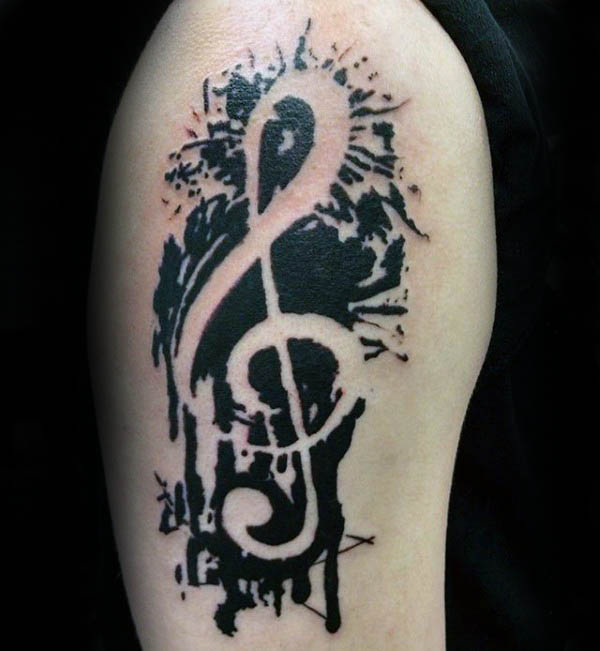 violinschlussel tattoo 129