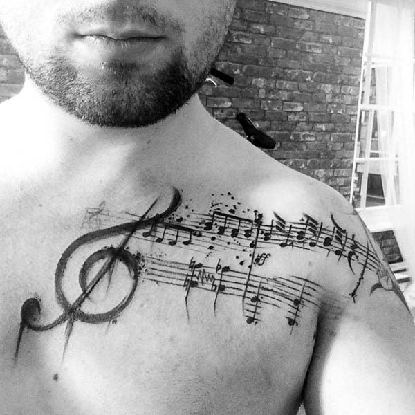violinschlussel tattoo 139