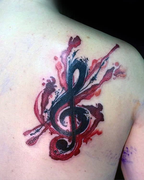 violinschlussel tattoo 141