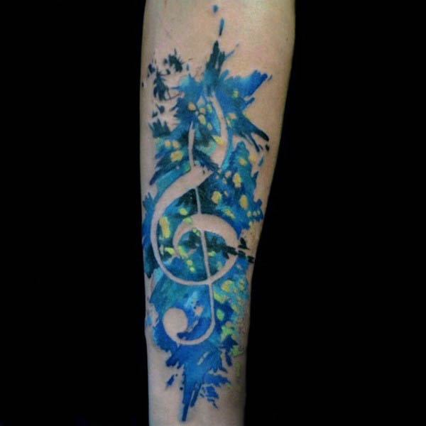 violinschlussel tattoo 15