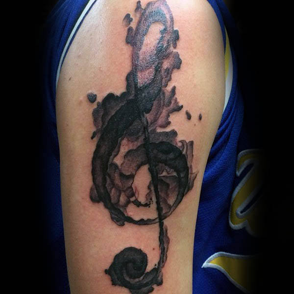 violinschlussel tattoo 21