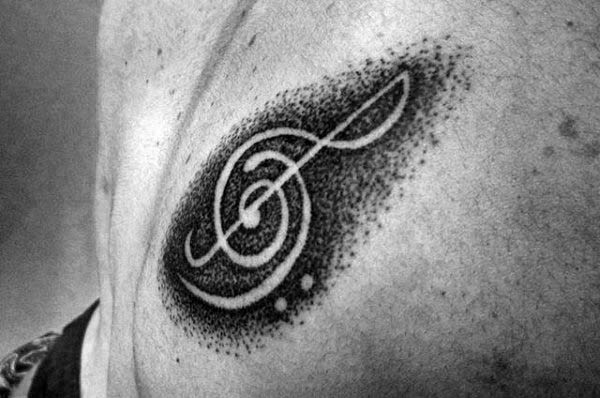 violinschlussel tattoo 25