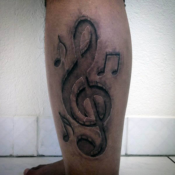 violinschlussel tattoo 27