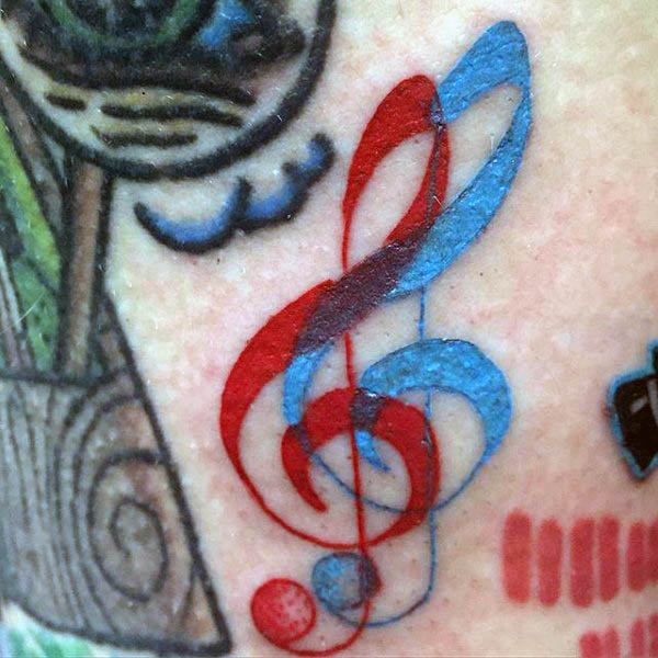 violinschlussel tattoo 31