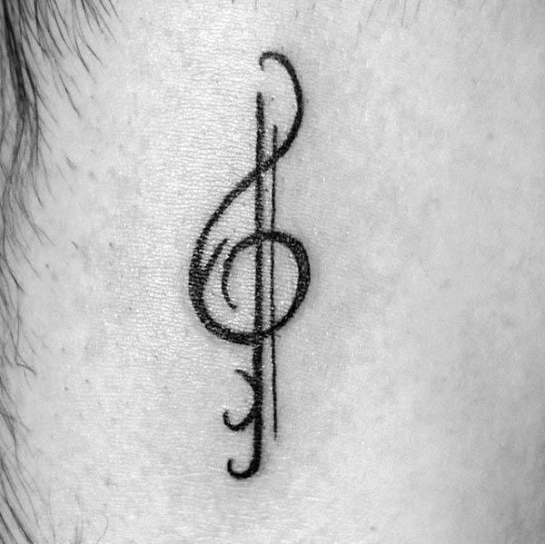 violinschlussel tattoo 69