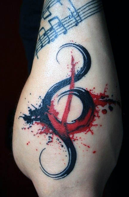 violinschlussel tattoo 81