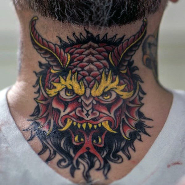 kehlen hals tattoo 100