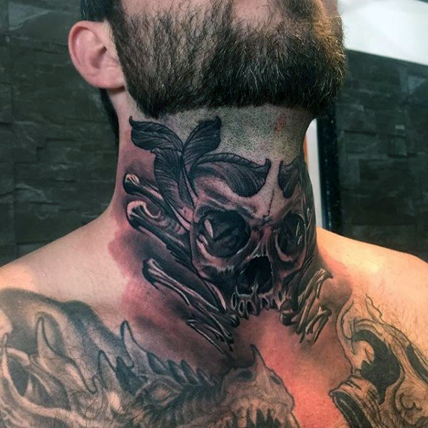 kehlen hals tattoo 106