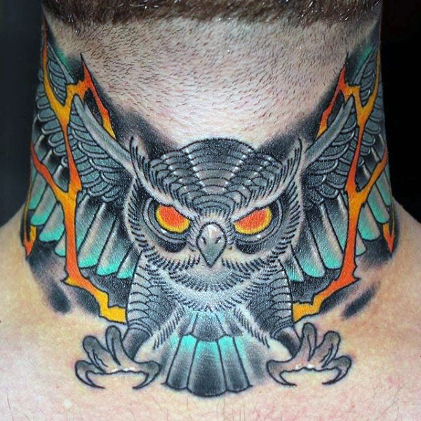 kehlen hals tattoo 112