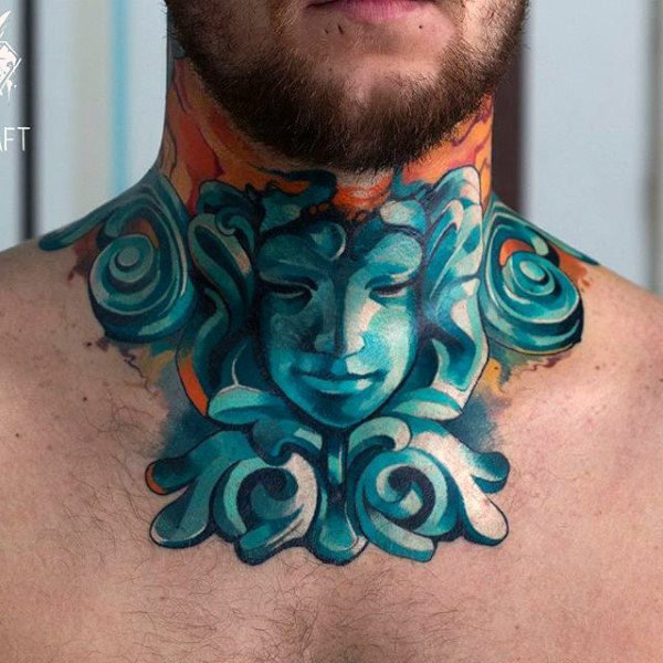 kehlen hals tattoo 12