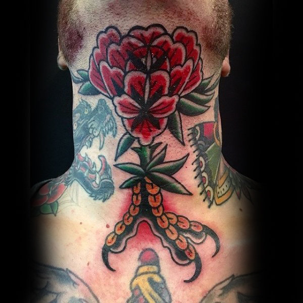 kehlen hals tattoo 124