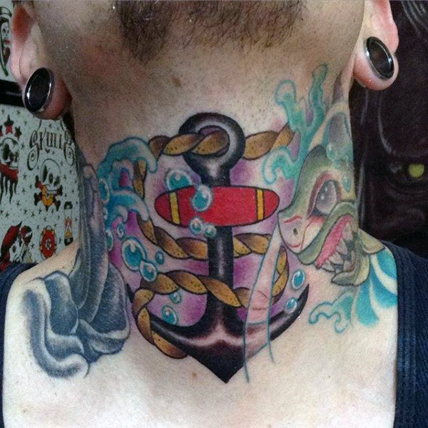 kehlen hals tattoo 128
