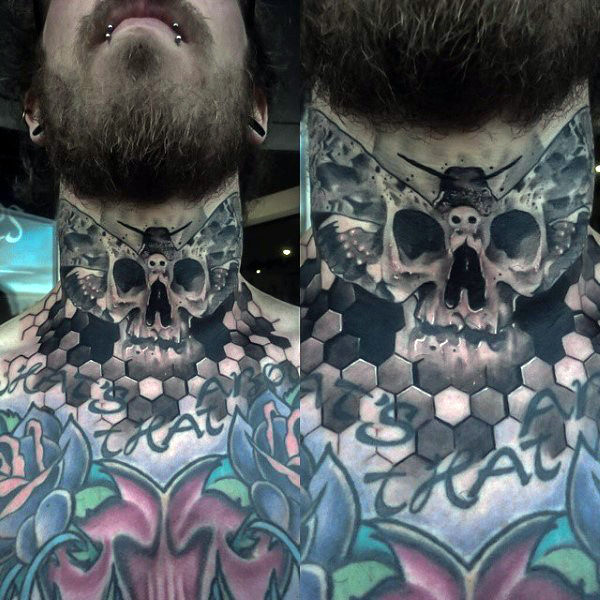 kehlen hals tattoo 138