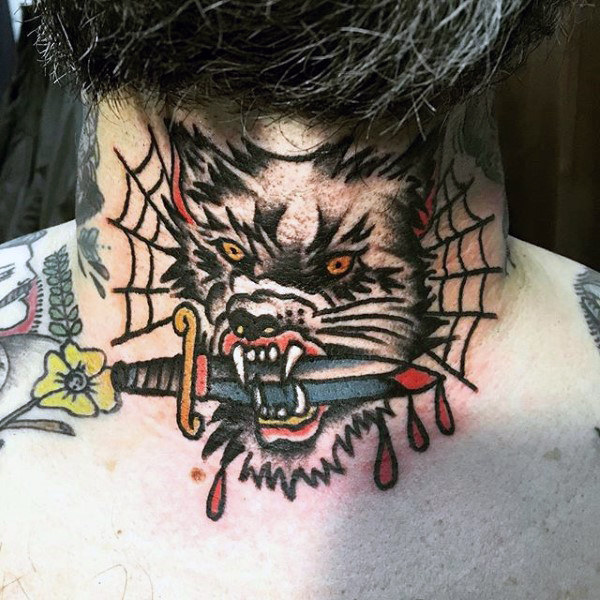 kehlen hals tattoo 152