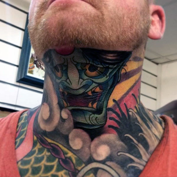 kehlen hals tattoo 18