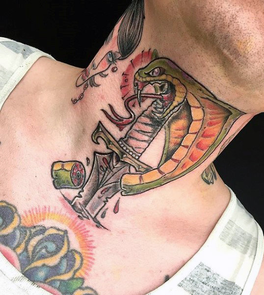 kehlen hals tattoo 22