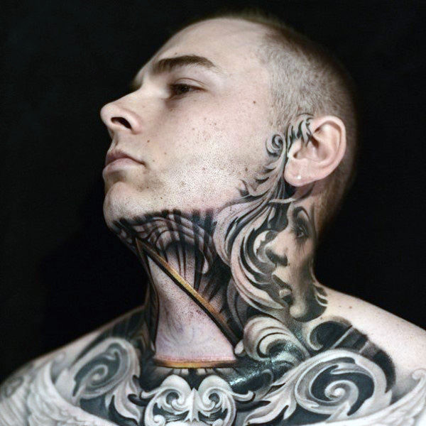 kehlen hals tattoo 56
