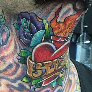 kehlen hals tattoo 60