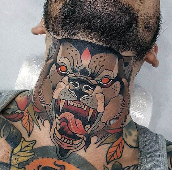 kehlen hals tattoo 70