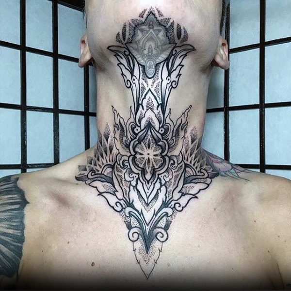 kehlen hals tattoo 74
