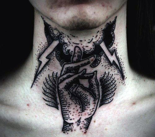 kehlen hals tattoo 96